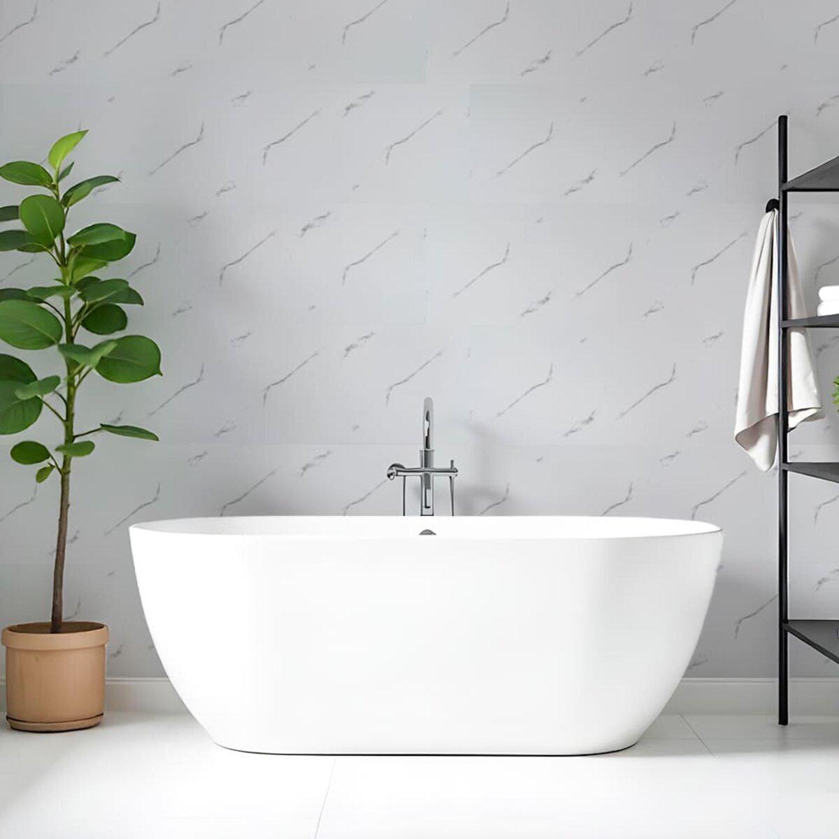 Плитка PET 600x300 мм в ванной — водостойкая стеновая плитка для ванной