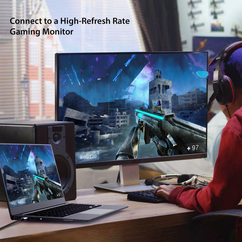 Кабель USB-C HDMI J5create для ігрового монітора з високою частотою оновлення 4K 144 Гц