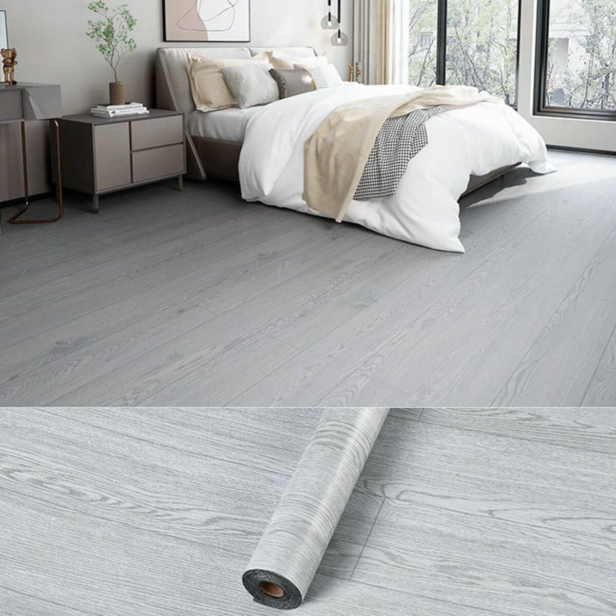 Самоклеящееся виниловое напольное покрытие в интерьере 3000x600 мм — имитация дерева, IXPE теплоизоляция