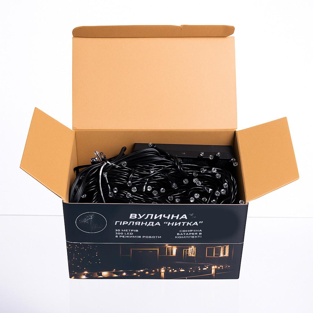 солнечная панель и пульт дистанционного управления для гирлянды 30 м — гирлянда на солнечной батарее для улицы