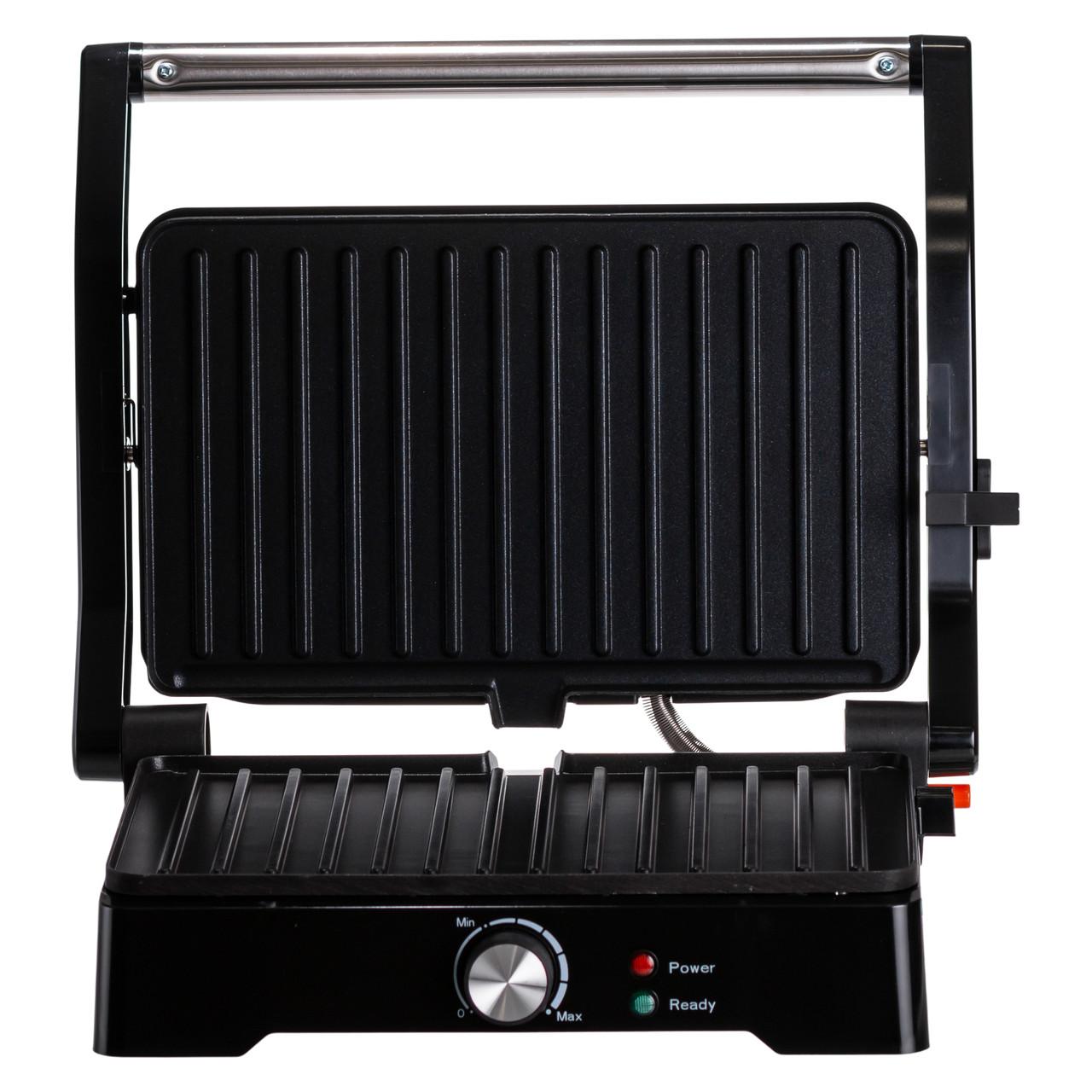 Прижимной электрогриль Sokany SK-08026 с антипригарными рифлёными пластинами