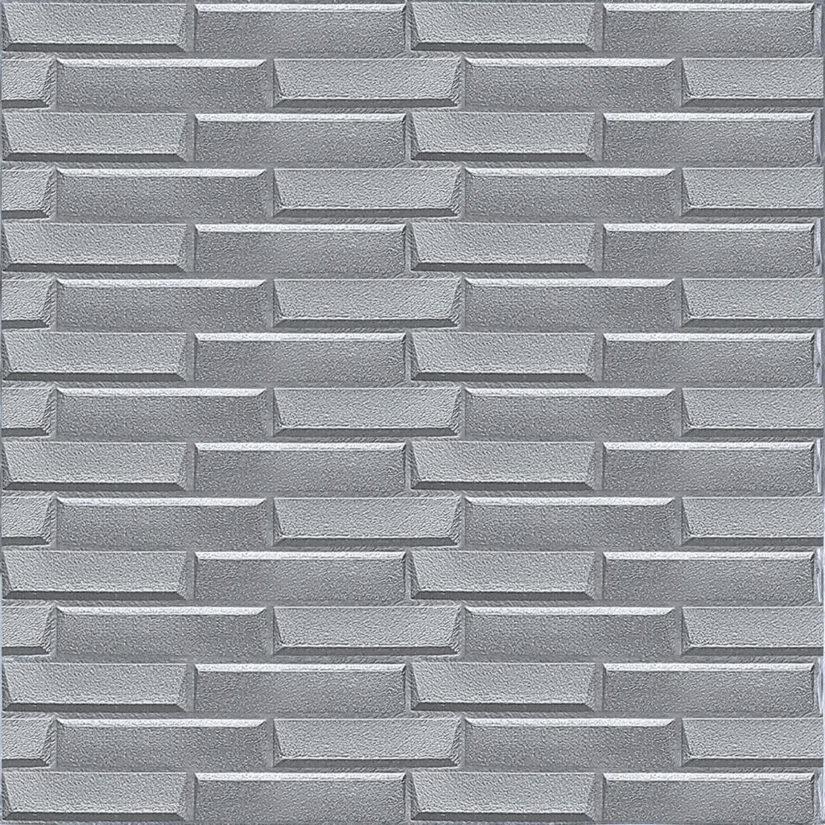 текстура 3D панели серебряная кладка из вспененного полипропилена — декоративные панели