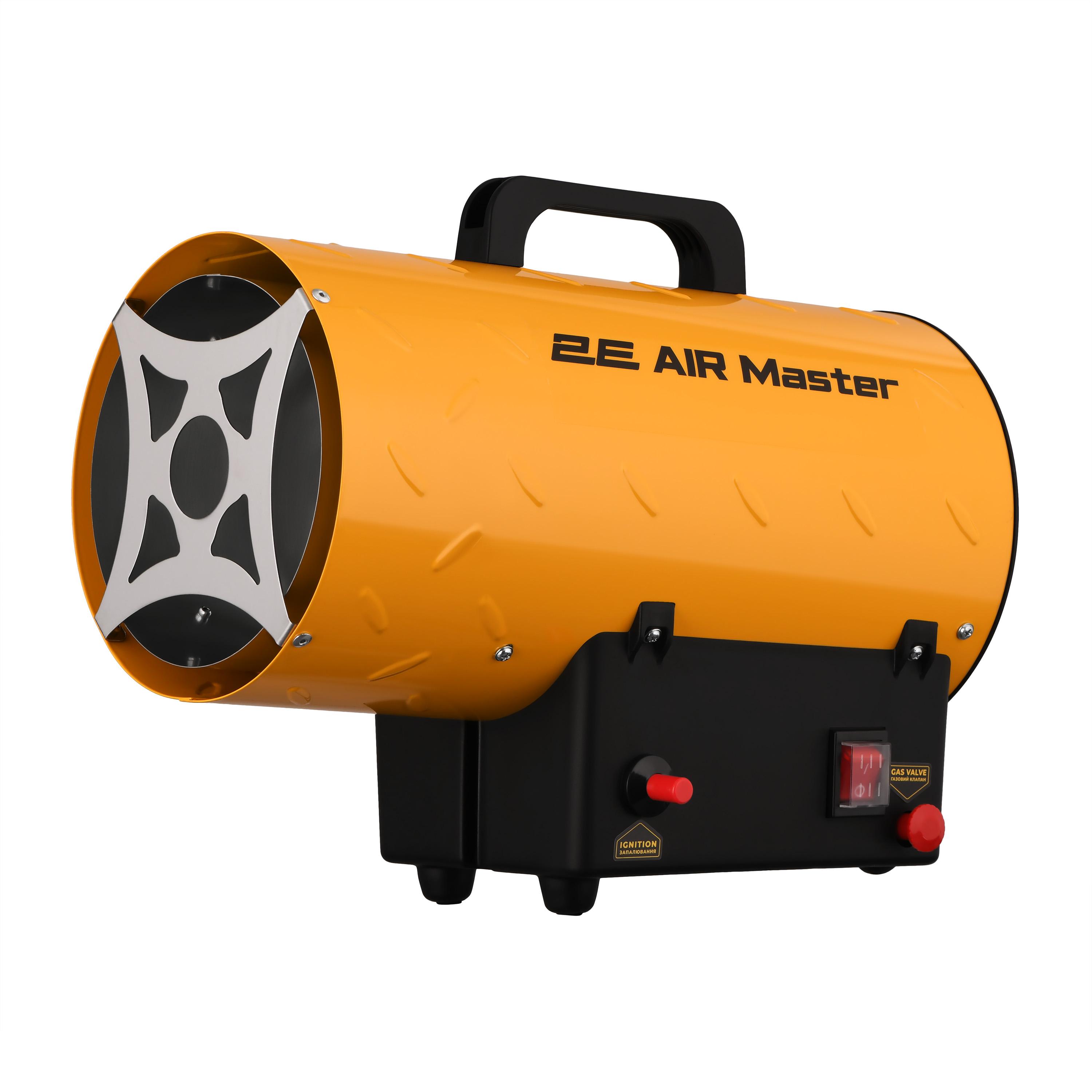 газовая тепловая пушка для склада 15 кВт вид справа с ручкой и панелью управления