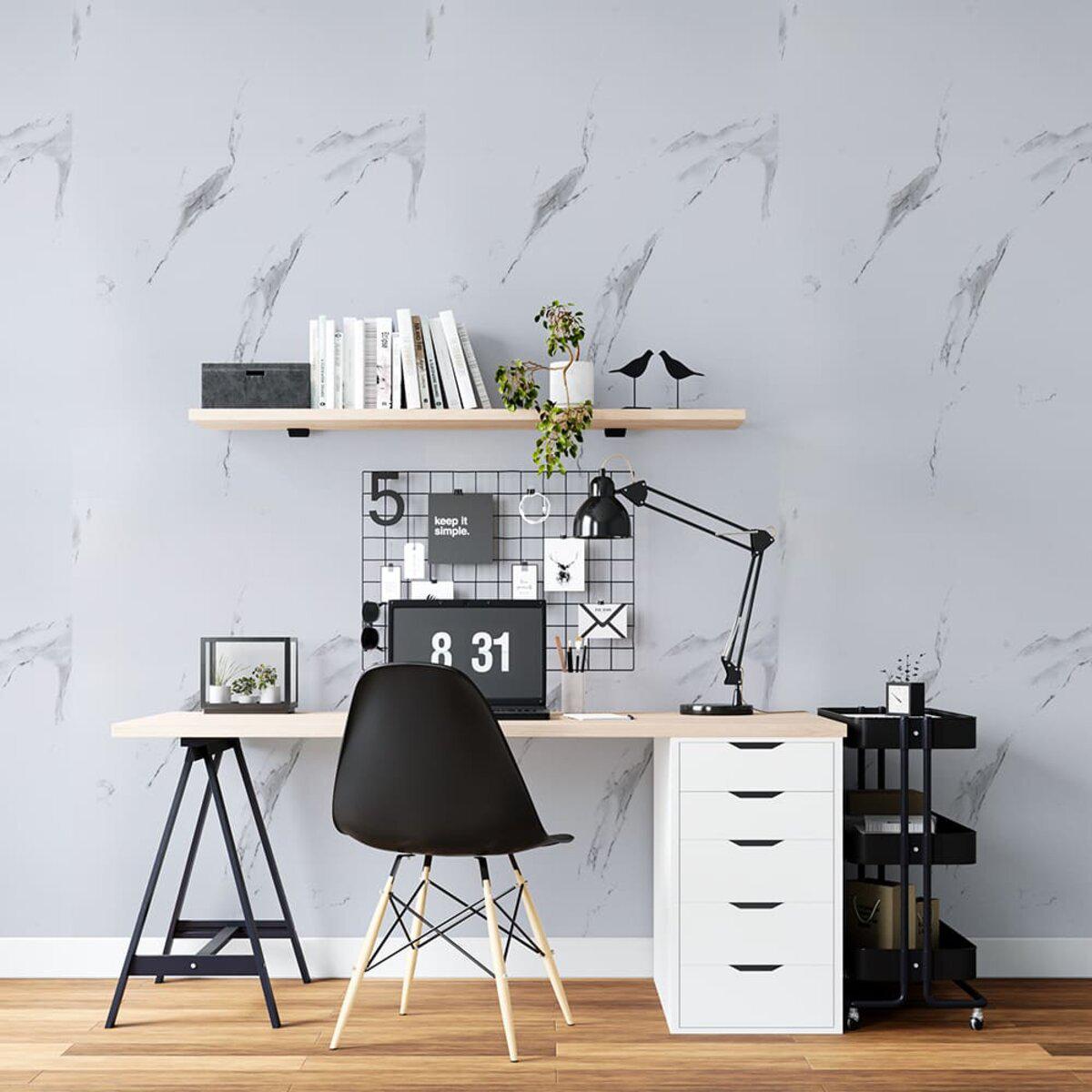 Виниловая самоклеящаяся плитка в рулоне белый мрамор в интерьере — виниловая настенная плитка под мрамор 600x3000 мм