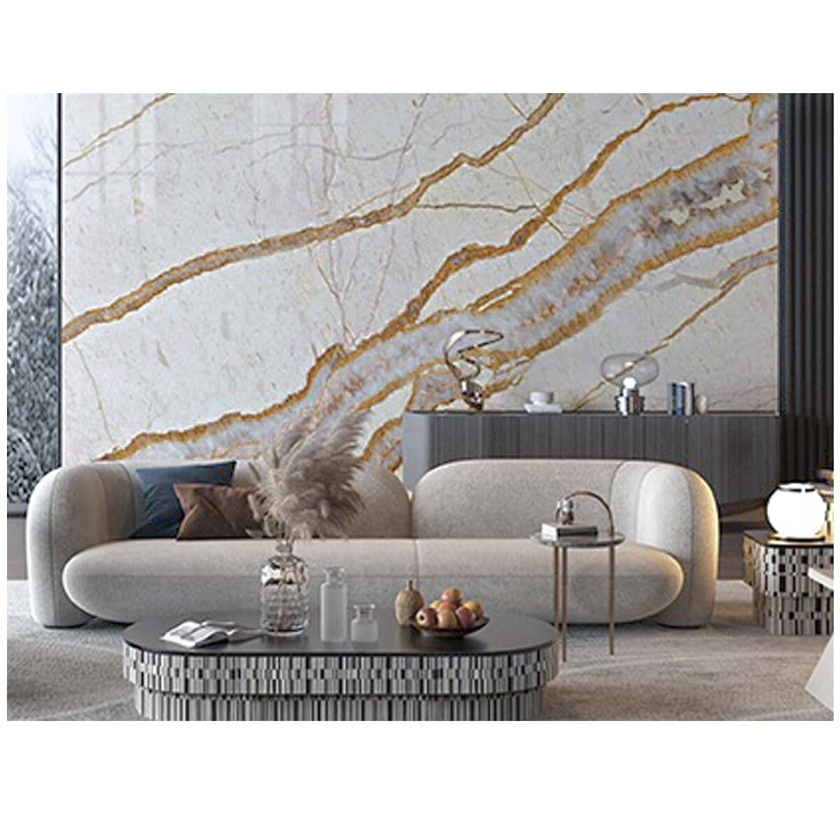 виниловая декоративная плитка для стен — самоклеящаяся панель под мрамор в интерьере