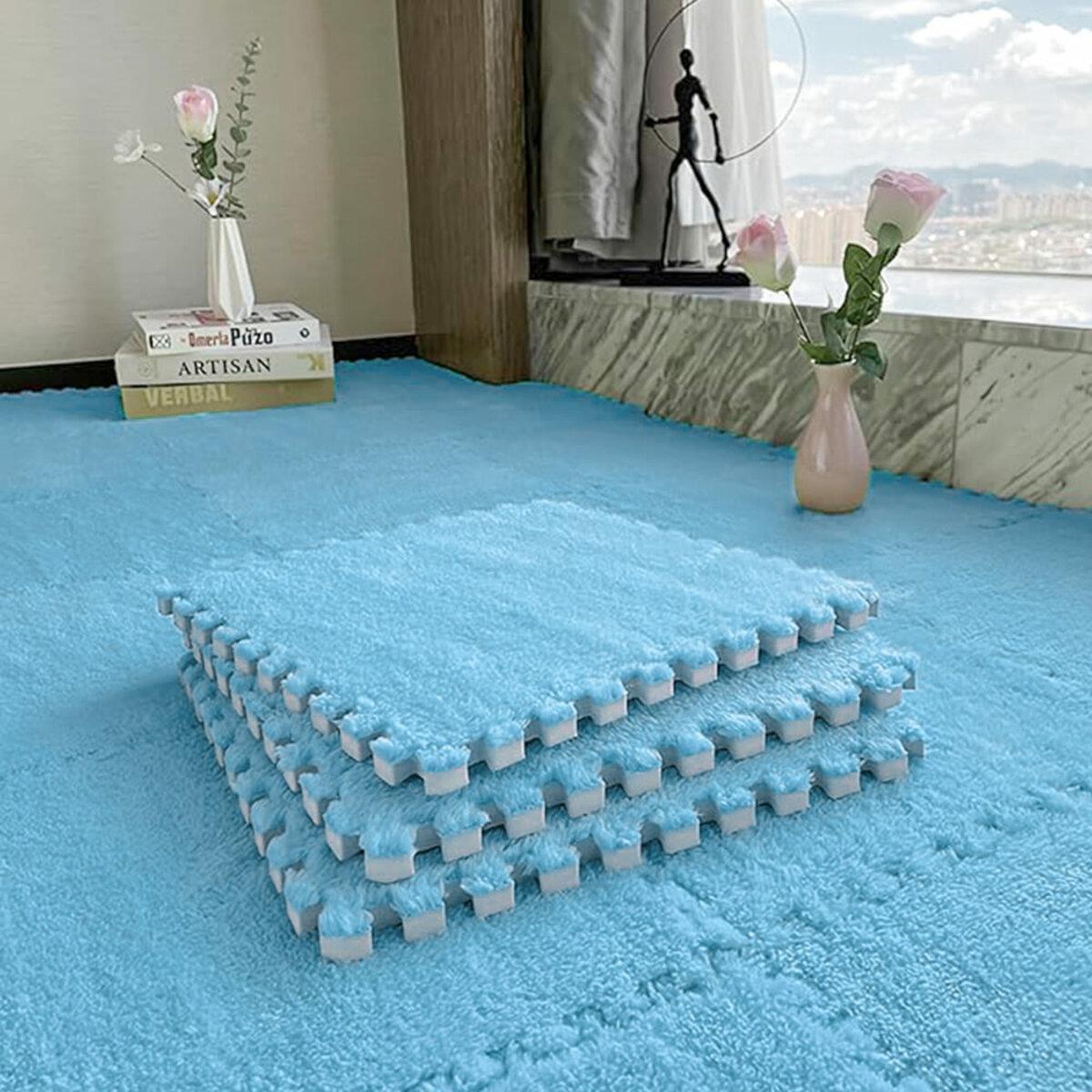 модульное плюшевое покрытие для детской — пазлы 300х300 мягкий ворс