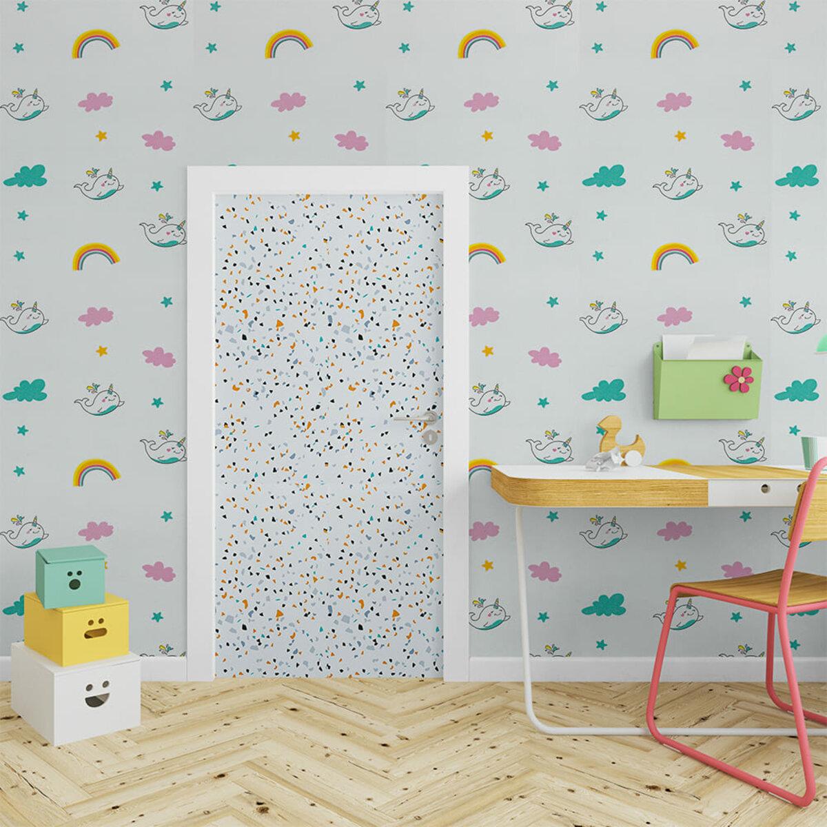 самоклеящаяся ламинированная ПВХ пленка на двери интерьер 600x3000 мм