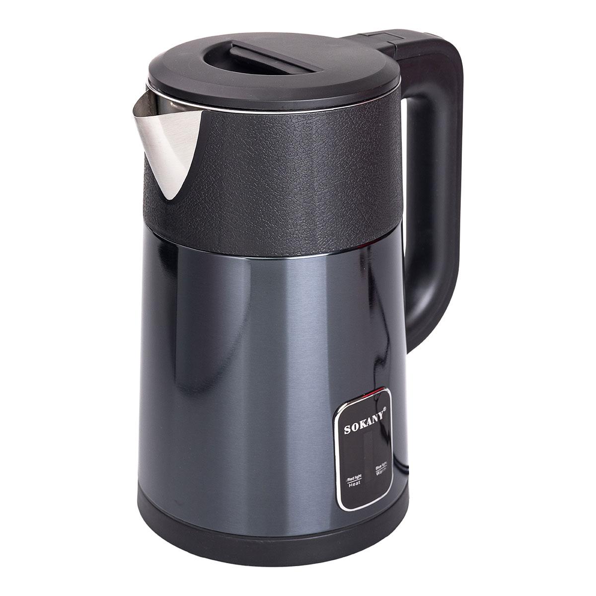 электрический чайник 1500 Вт с автоотключением и индикатором уровня воды, 2.5 л