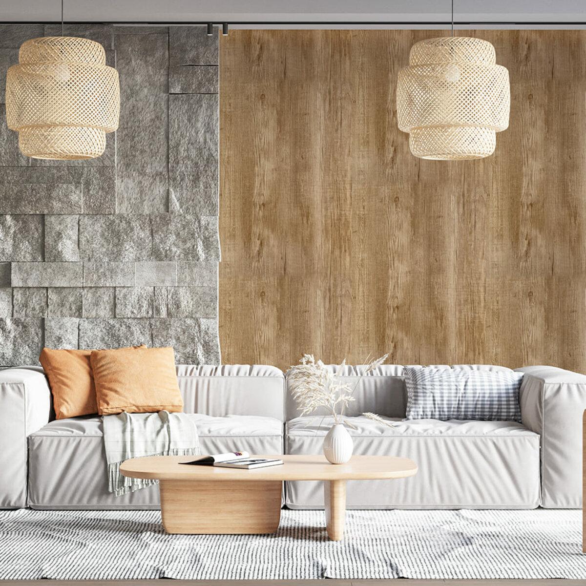 виниловая плитка в рулоне ясень в интерьере — самоклеящаяся ПВХ панель 600x3000x2 мм