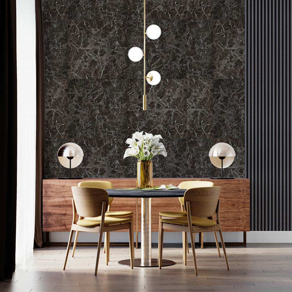 самоклеящаяся виниловая плитка для стен мраморный глянец ПВХ 600х300