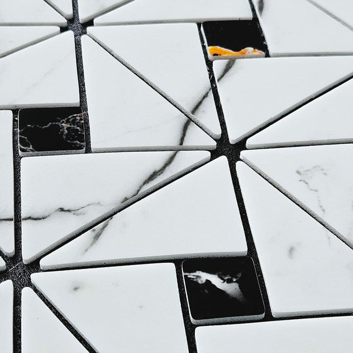 влагостойкая декоративная мозаика для кухни крупный план, PET плитка 300x300