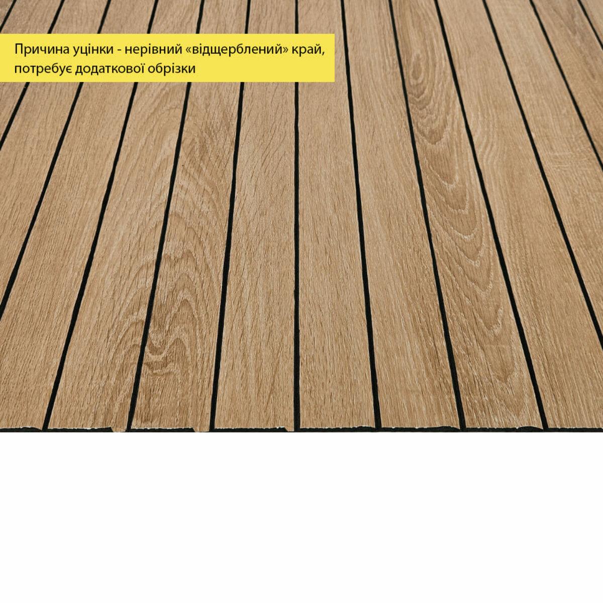 самоклеящиеся рейки под дерево 600x600 светлый миндаль, рельефная виниловая панель