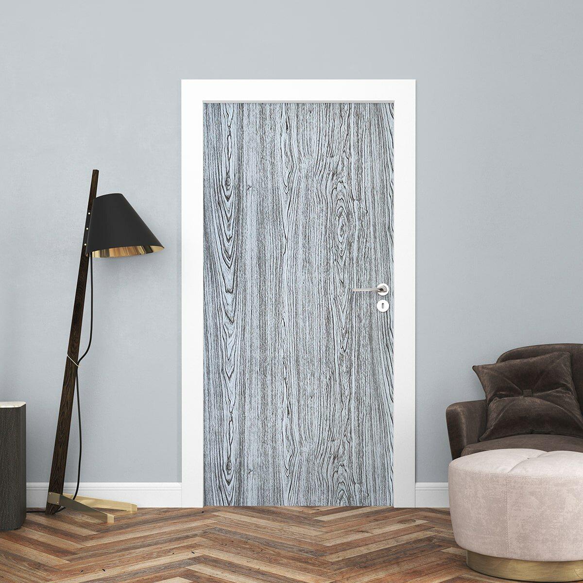 Самоклеящаяся пленка пепельное дерево на двери рельефная матовая 45х1000 см