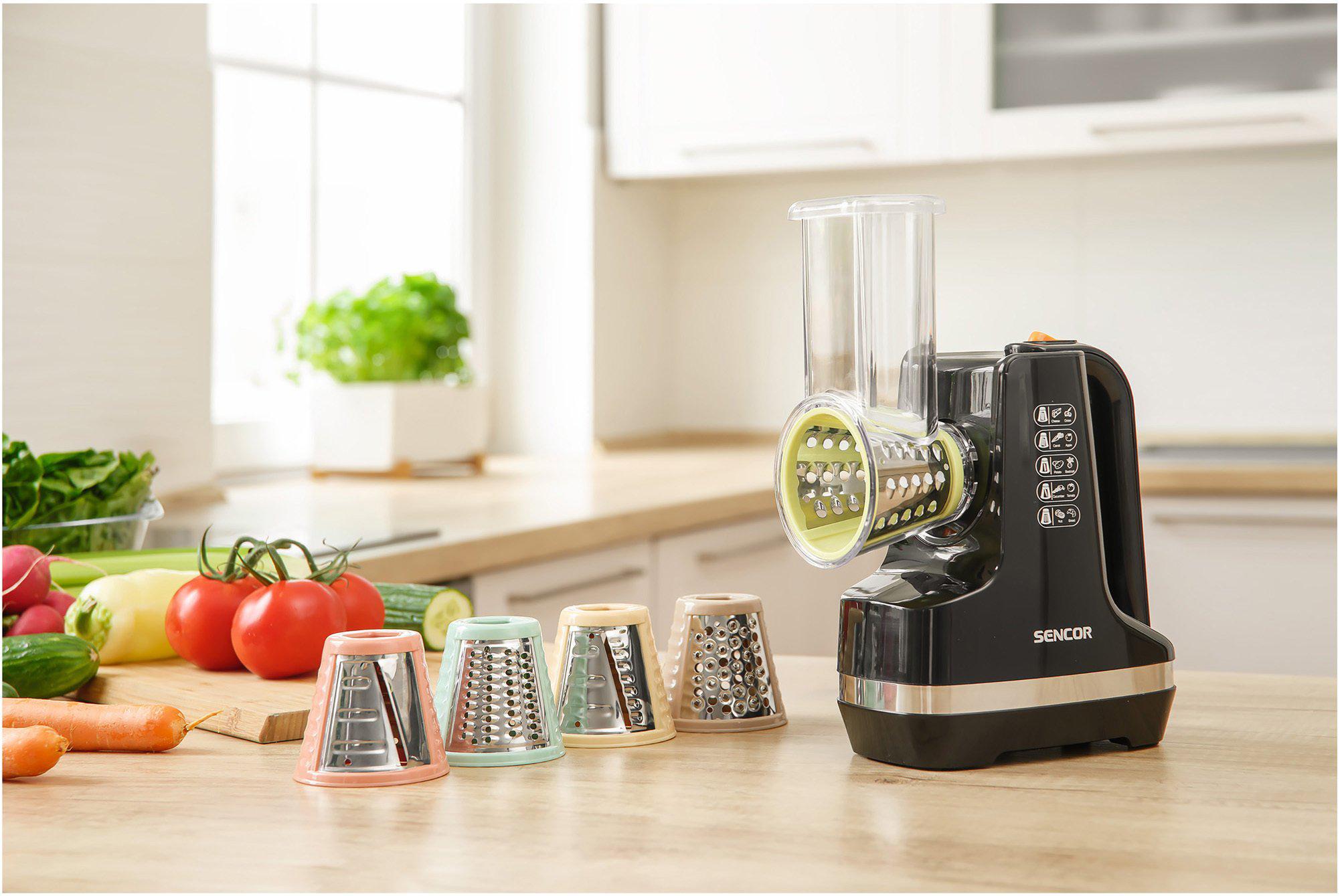 мультирезка для овощей и фруктов в интерьере — компактный слайсер 150 Вт