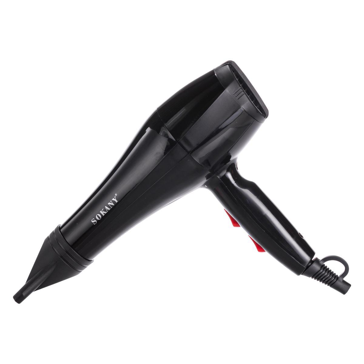 мощный фен для густых волос 2200 Вт — крупный план с концентратором