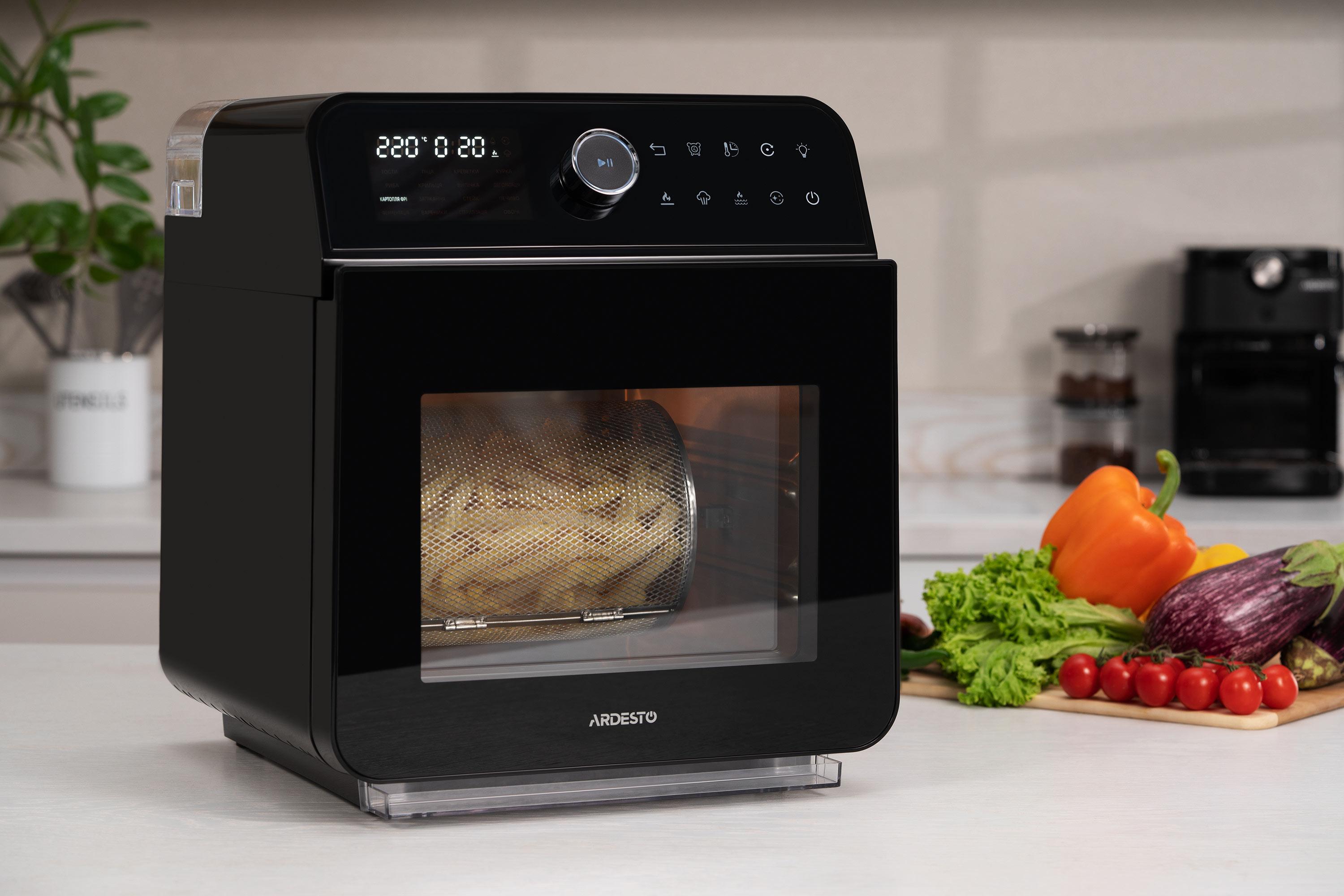 Мультипечь с паром 15 л ARDESTO в интерьере — паровая готовка и вращающаяся корзина