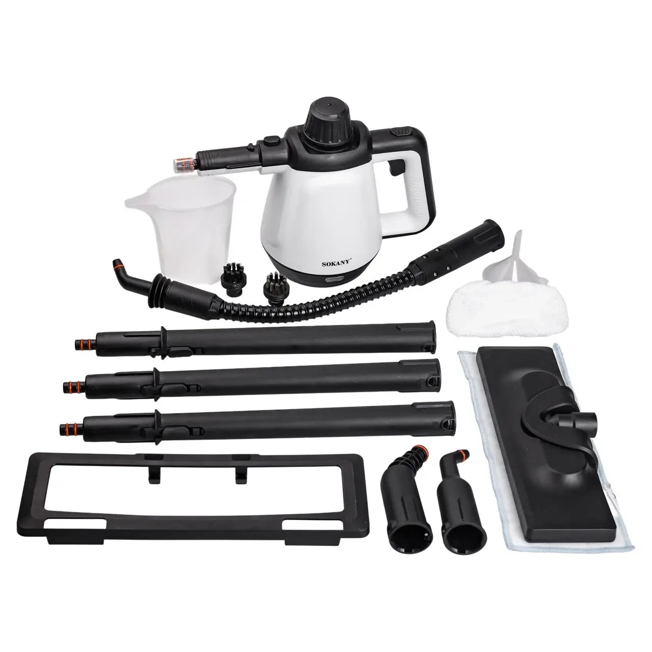 Ручной пароочиститель Sokany SK-11047 с насадками для уборки дома и автомобиля