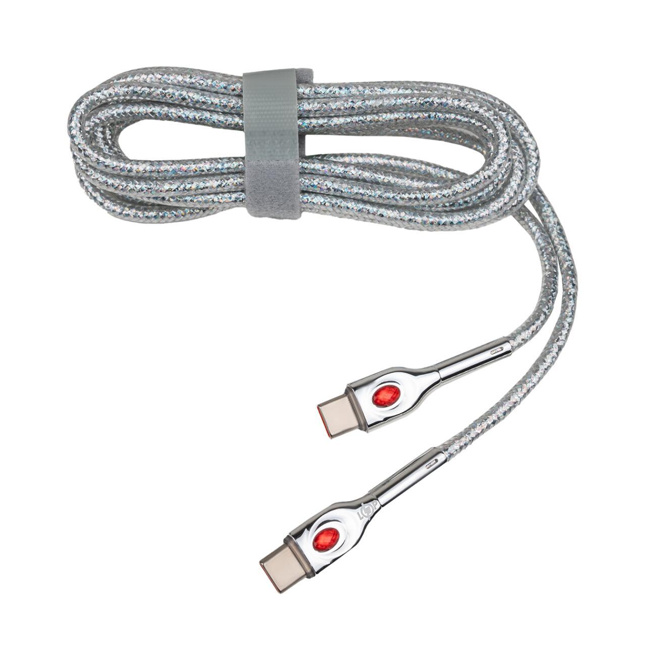 Кабель USB-C to USB-C LogicPower 2 м із зручною намоткою та двома конекторами