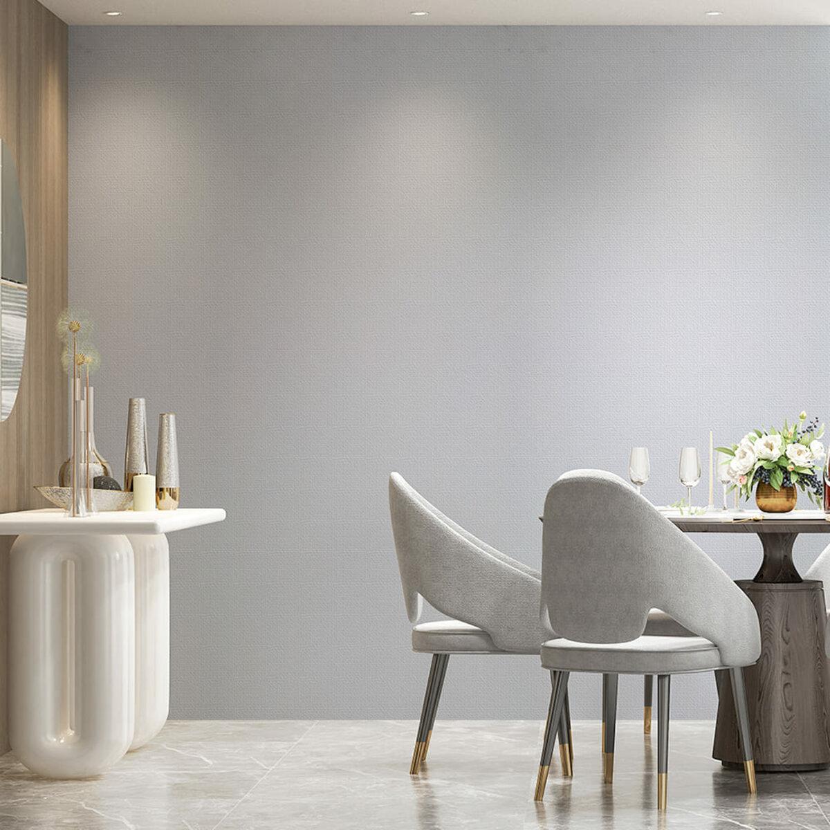 виниловая рулонная плитка для стен Белый лён в интерьере — декоративная ПВХ плитка 600x3000 мм