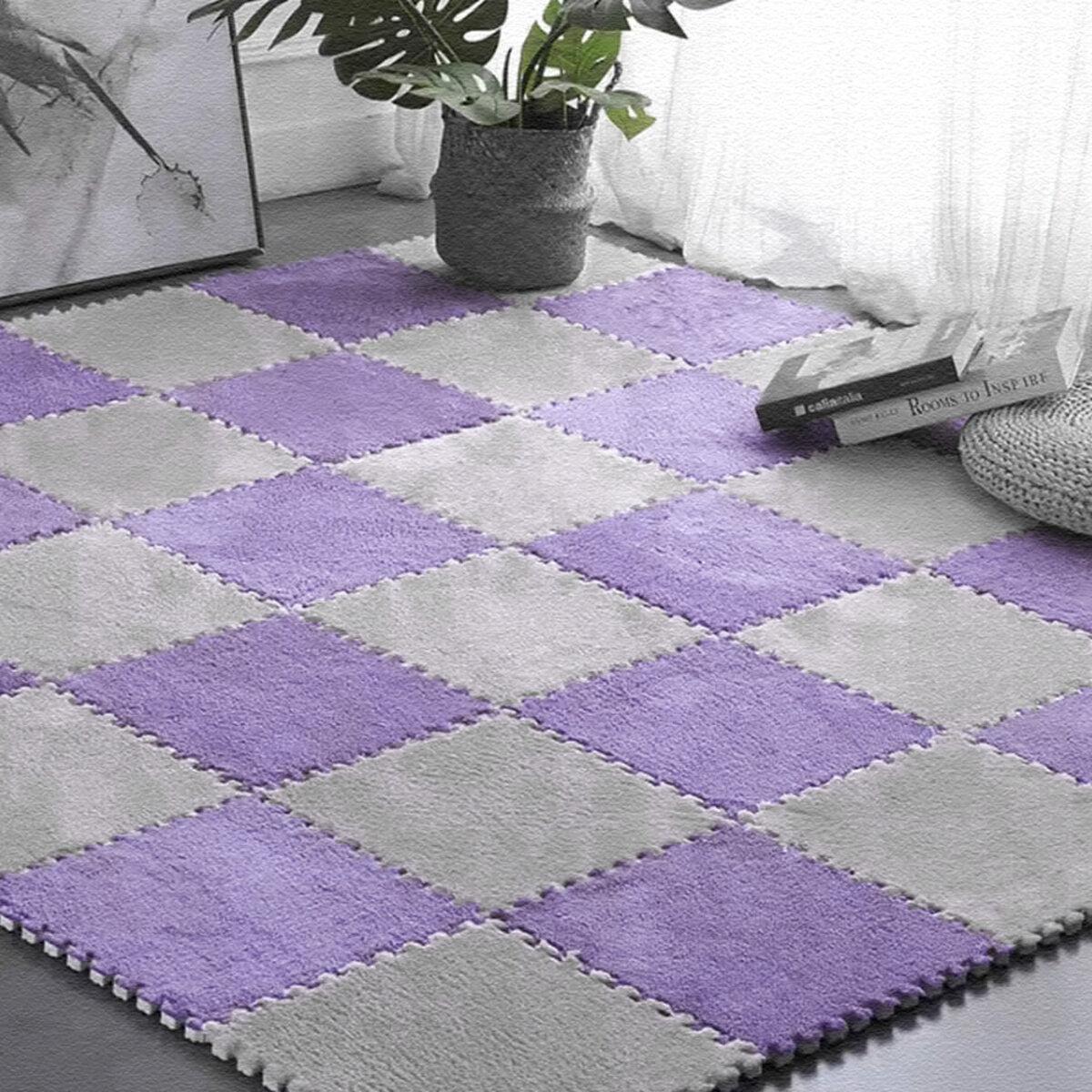 модульный плюшевый коврик пазл 30x30 мягкое напольное покрытие для детской