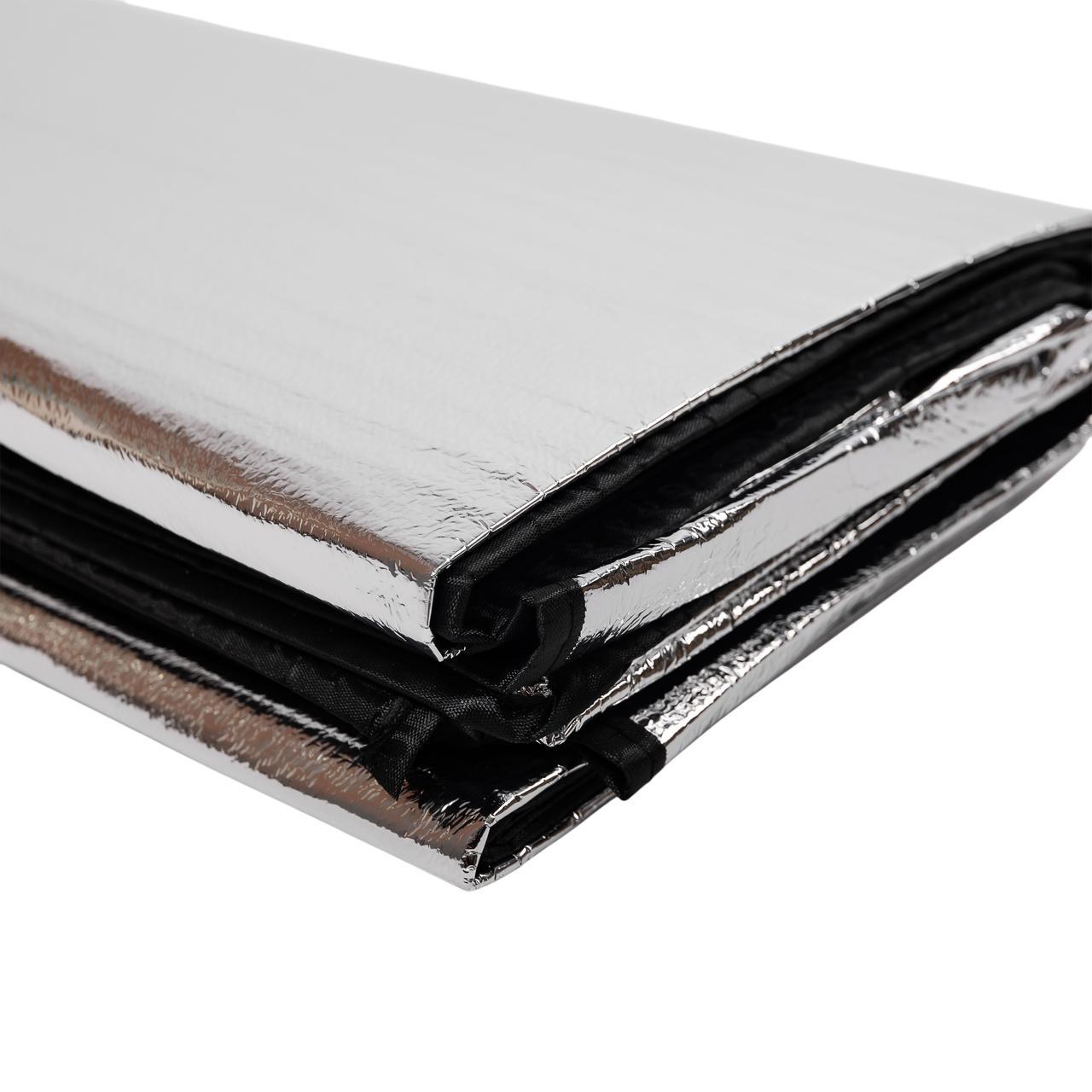 сложенная влагозащитная подкладка 195x195 в чехле — фольгированная подложка для кемпинга