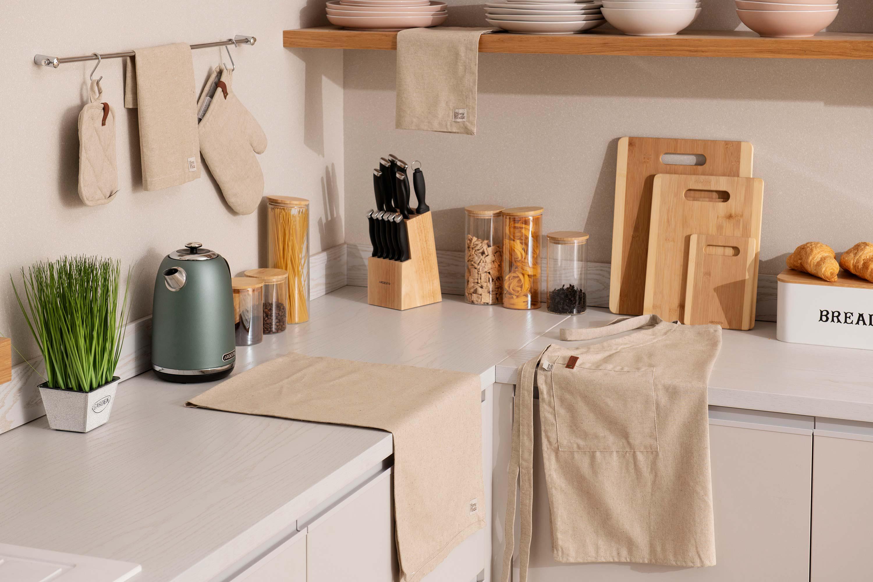 Раннер ARDESTO Oliver 40x140 бежевый в интерьере кухни — раннер для сервировки стола