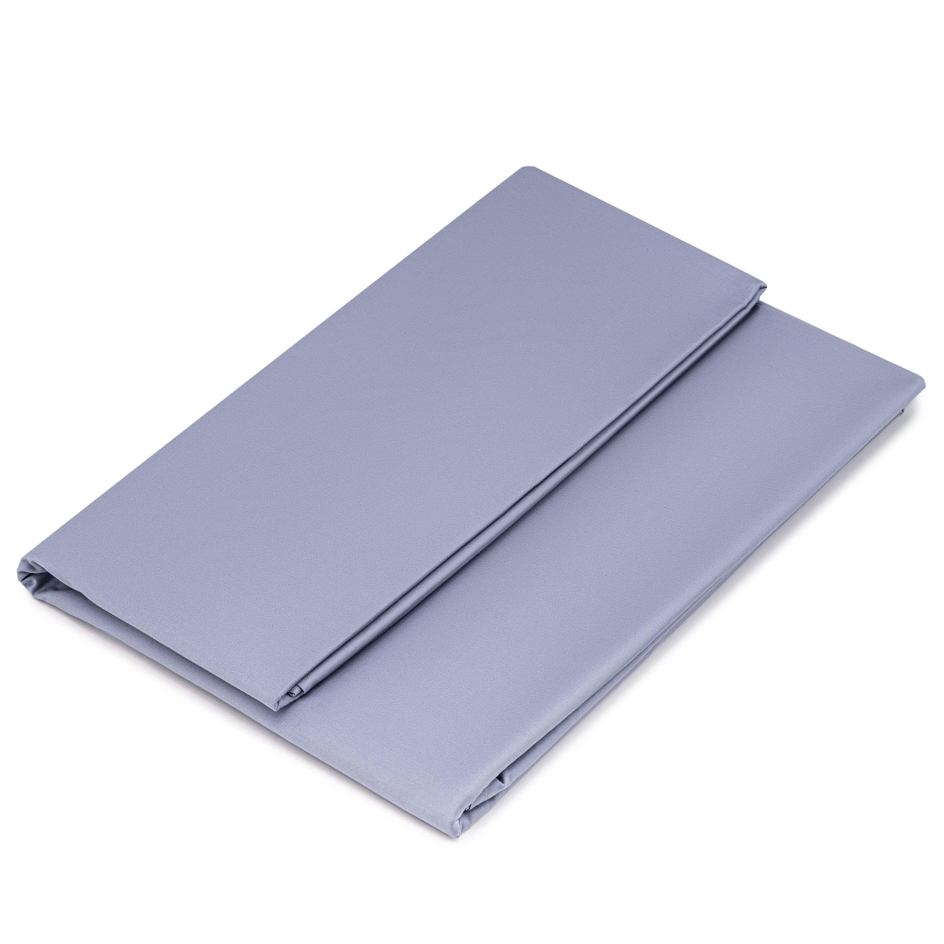 сложенная сатиновая простыня 240x260 плотность 205 ТС серый туман