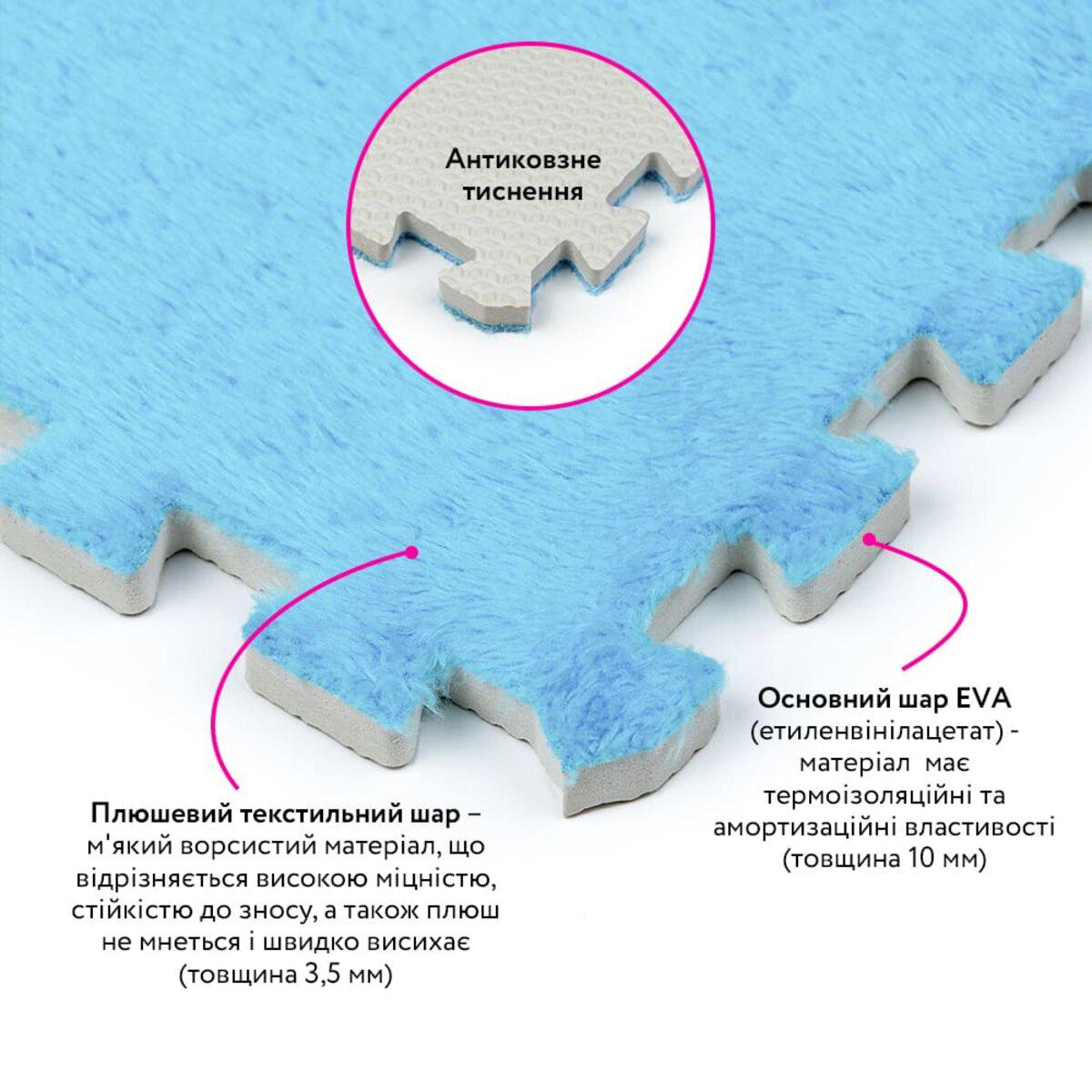 плюшевые замковые плитки с EVA слоем 10 мм — плотность, амортизация и ворсистая фактура