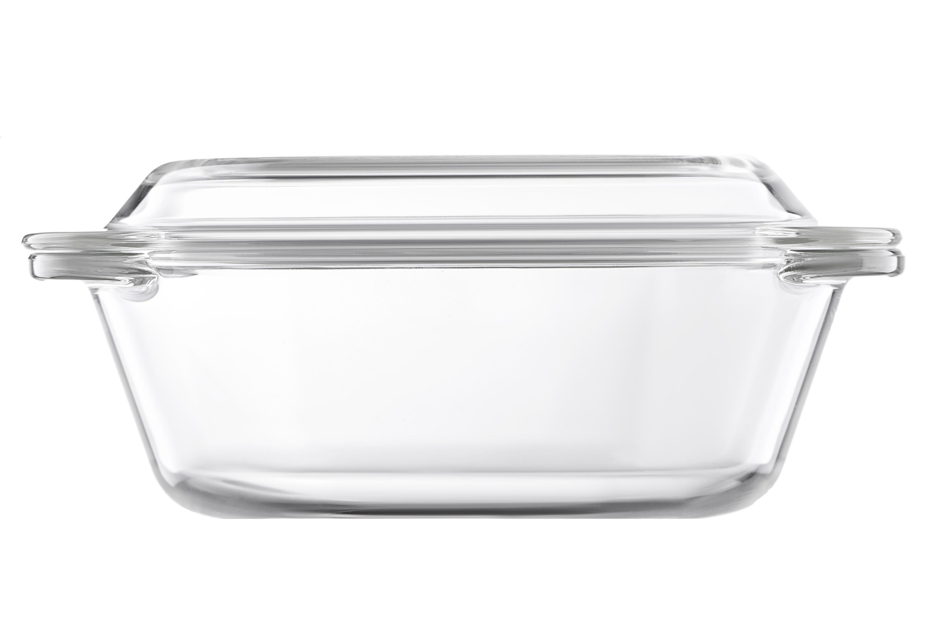 Крупный план боросиликатной формы для духовки 1.5 л, круглая жаропрочная форма для выпечки