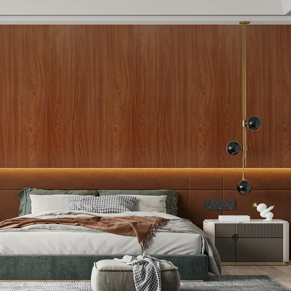 Виниловая плитка в рулоне груша в интерьере, 600x3000x2мм — виниловая настенная плитка под дерево