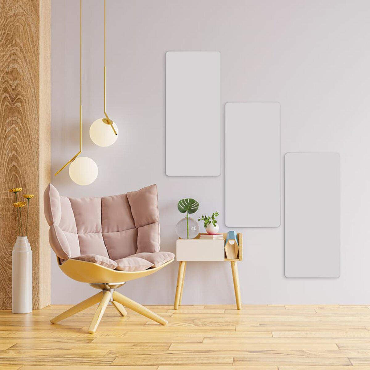 самоклеящееся акриловое зеркало 400x900 мм в интерьере — тонкое зеркало для интерьера