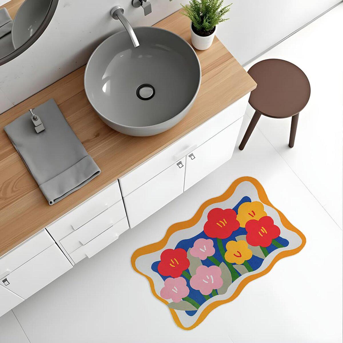 влагопоглощающий коврик 38x58 см у входной двери, антискользящий коврик для ванной