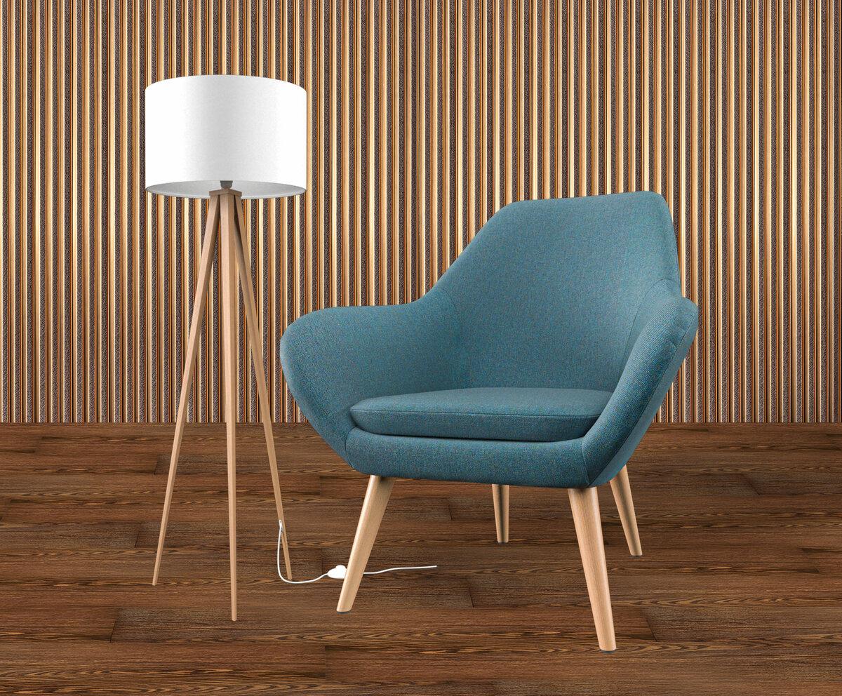 Интерьер с виниловой плиткой LVT 152.4x914.4x1.5 мм — виниловая плитка для пола, реалистичная текстура дерева