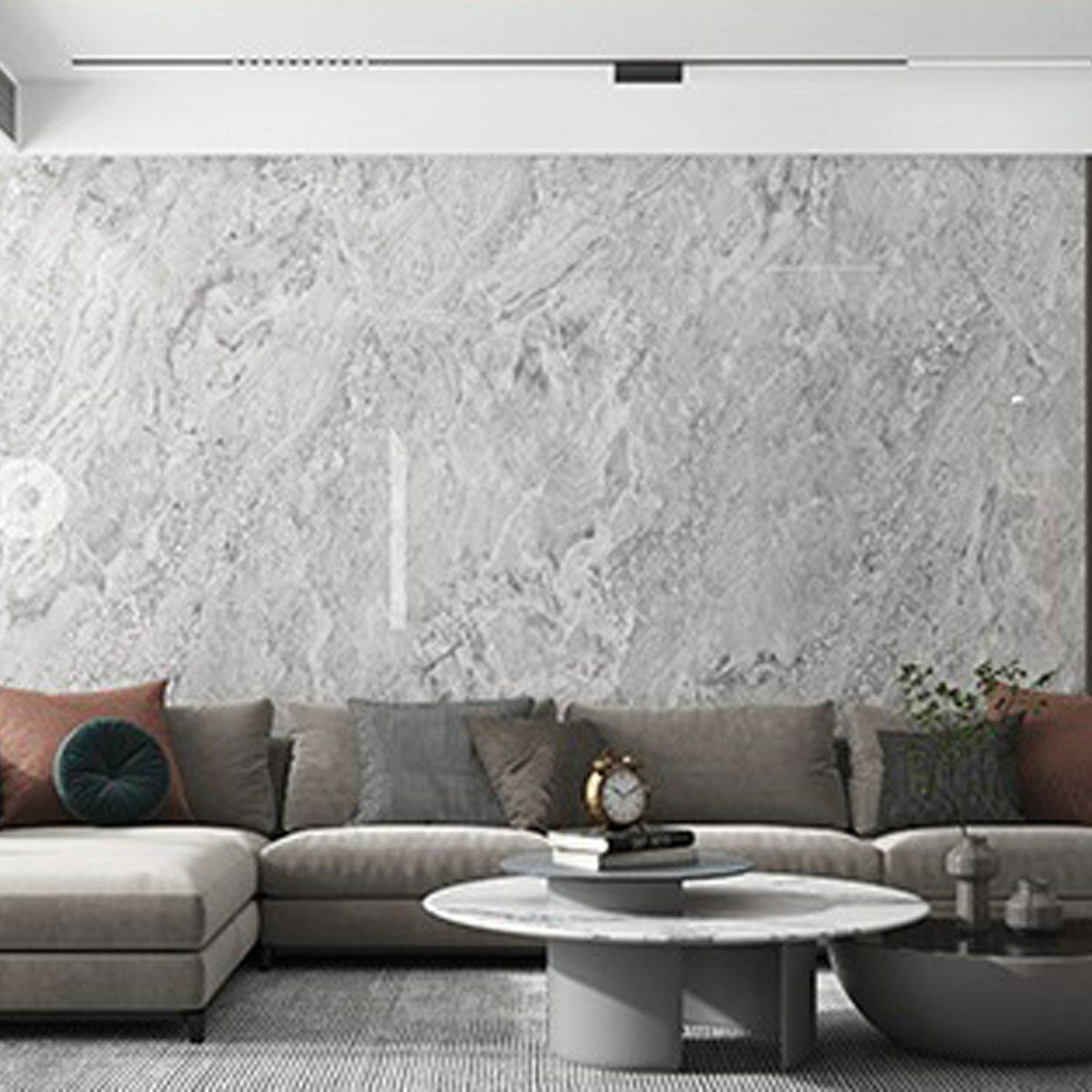 самоклеящаяся виниловая плитка для стен дымчатый алмаз в интерьере, виниловая отделка под камень