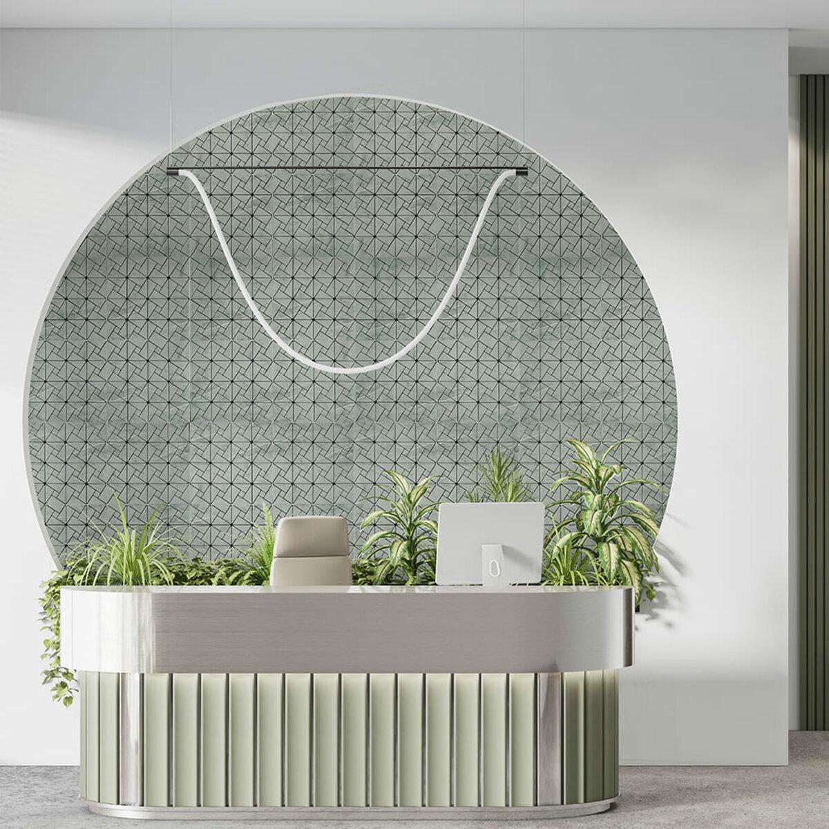 Интерьер с самоклеящейся PET мозаикой для стен 300x300 мм — мозаичная панель для кухни и ванной