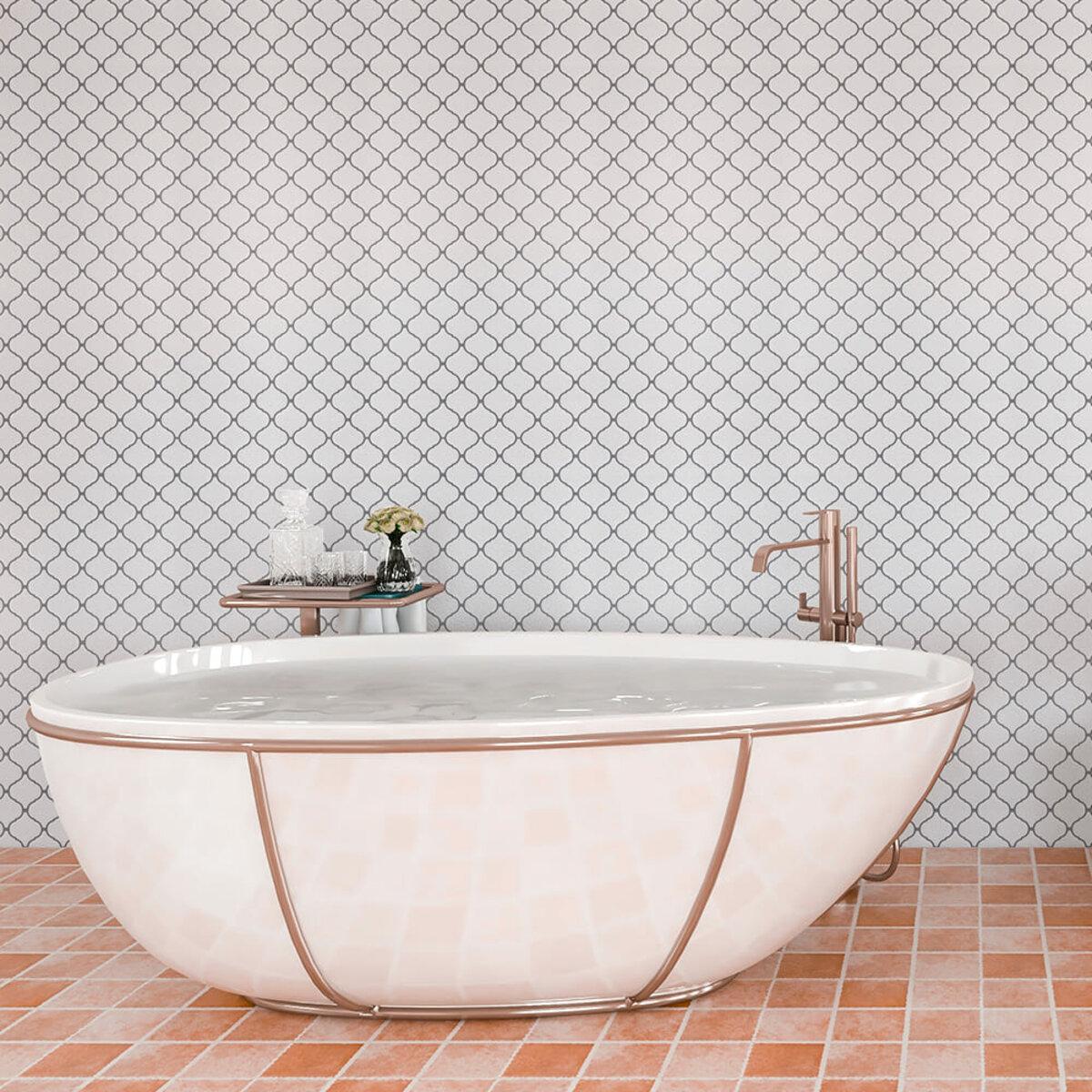 Крупный план влагостойкой полиуретановой плитки с каплями воды — 3D плитка имитация керамики