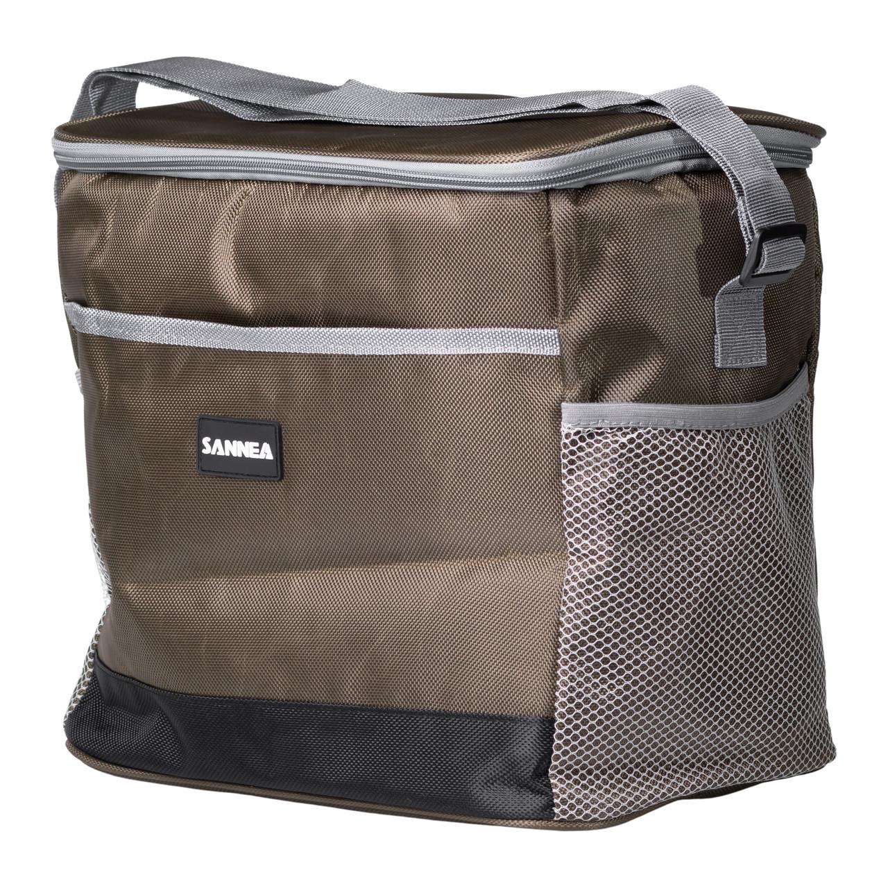 Термосумка‑холодильник 25 л, боковой ракурс с сетчатыми карманами — сумка-холодильник для пикника и рыбалки