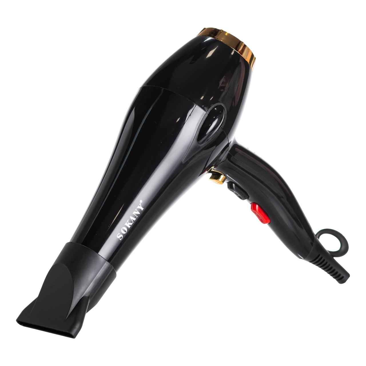 Фен для волос Sokany SK-2213 с насадками диффузор и концентратор, профессиональный прибор для укладки