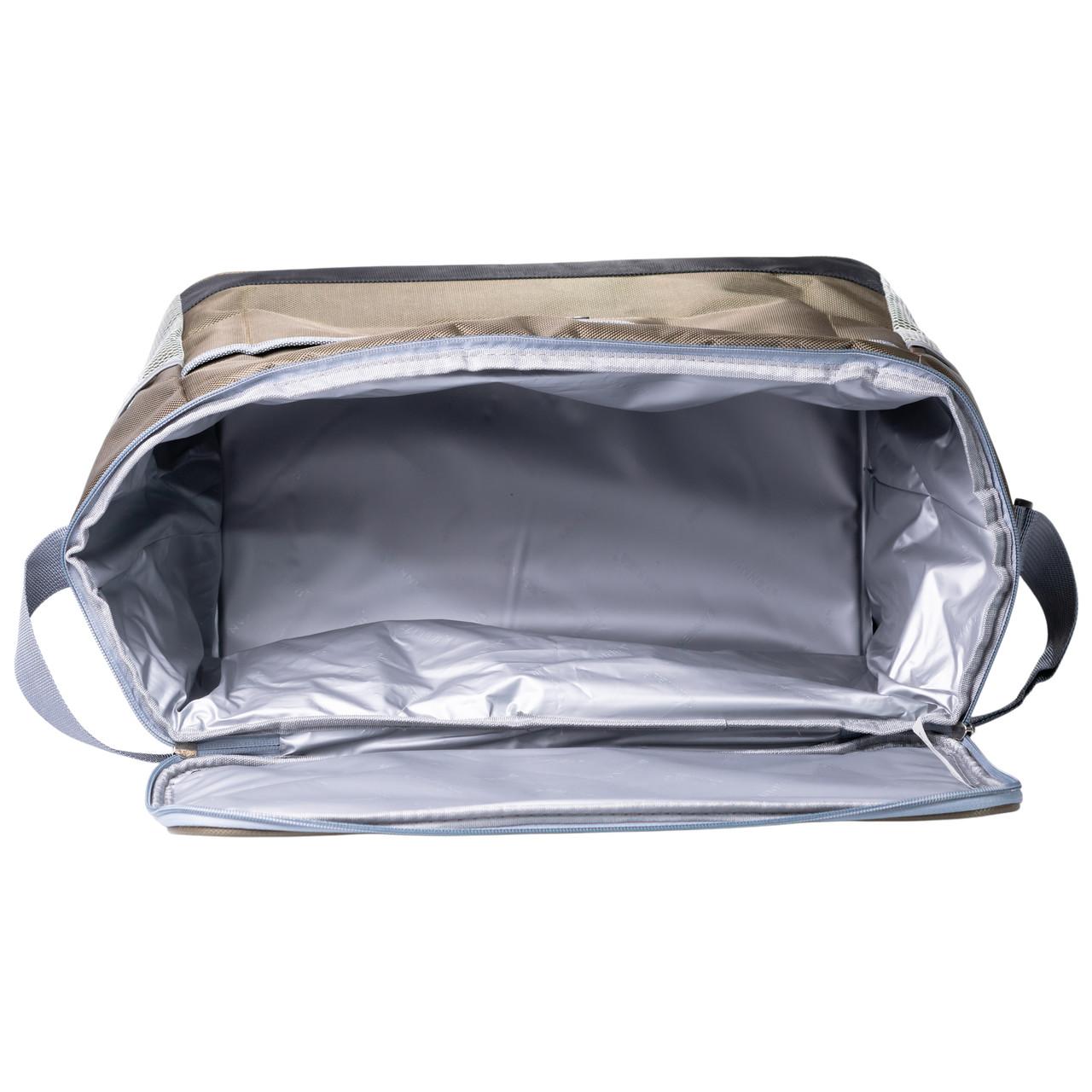 Изотермическая сумка для продуктов — внутренний вид с PEVA подкладкой и герметичной поверхностью