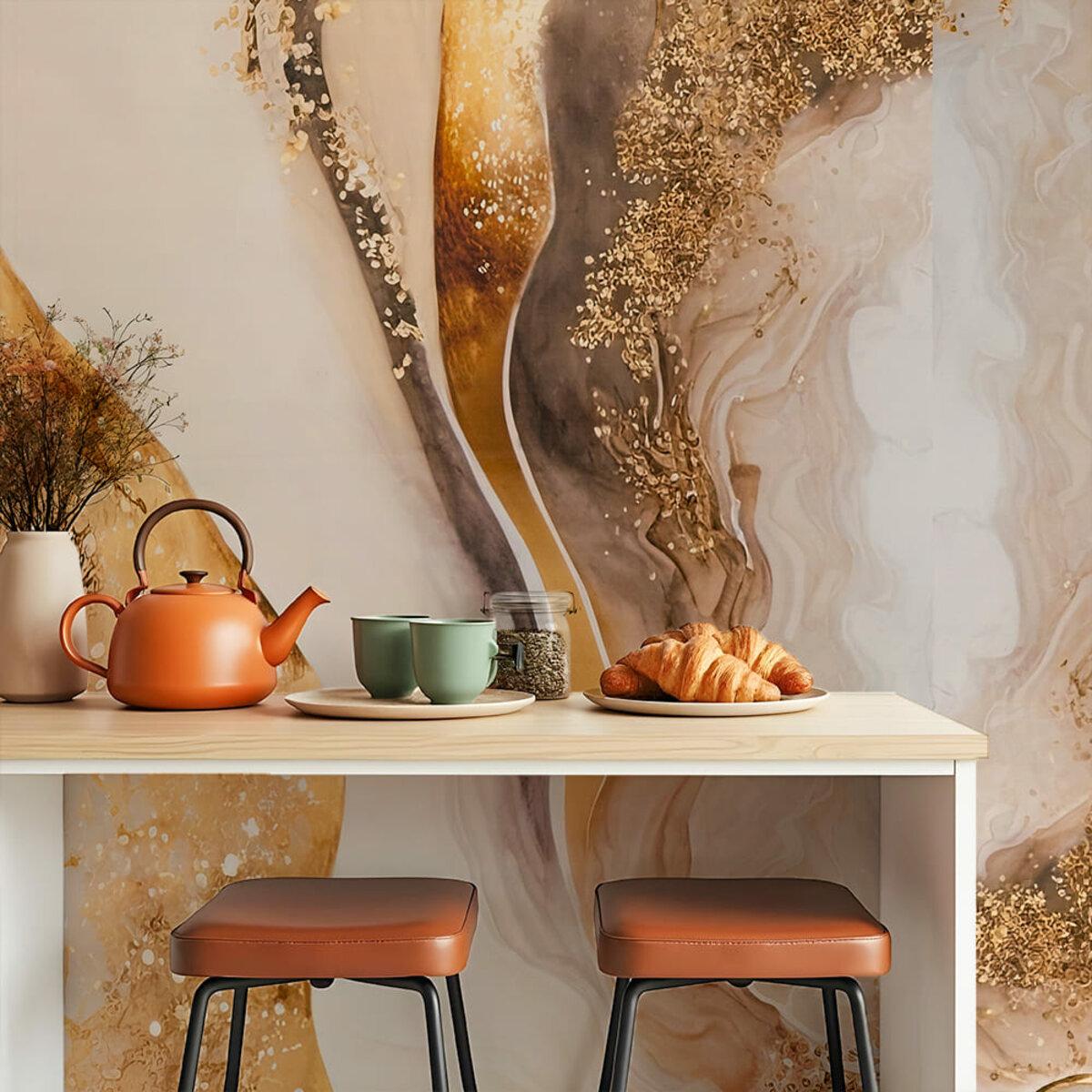 Панель ПВХ 2440×1220 мм в интерьере — бесшовная стеновая отделка, имитация мрамора