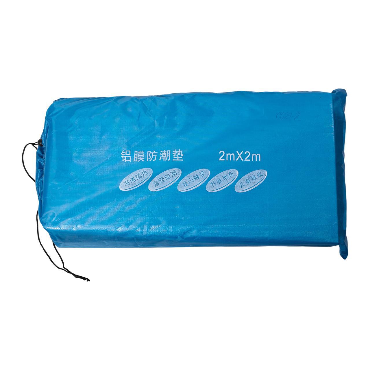 подстилка 195х195 с фольгированным покрытием — развёрнутая влагозащитная подложка