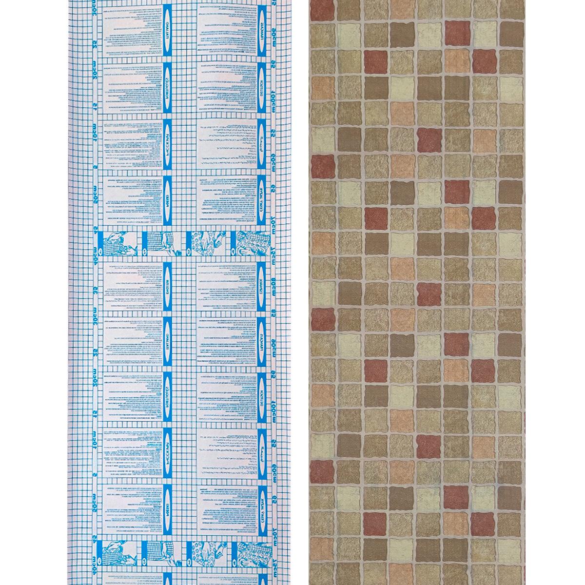 виниловая самоклейка красная мозаика рулон обратная сторона разметка