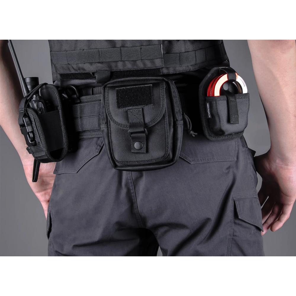 тактический поясной подсумок для фонаря и ножа, совместим с MOLLE и ремнями 38–50 мм