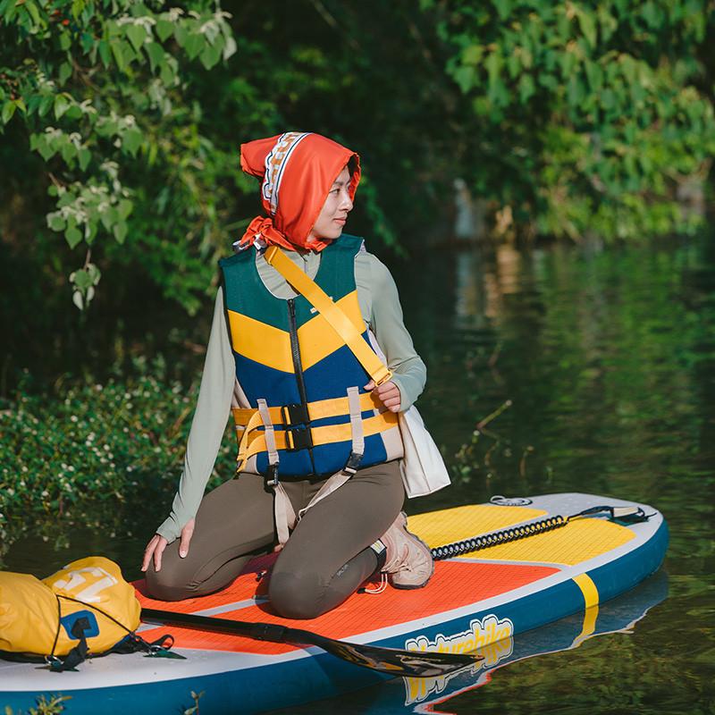 Компактное полотенце для походов и пляжа 100x30 оранжевое, быстросохнущее