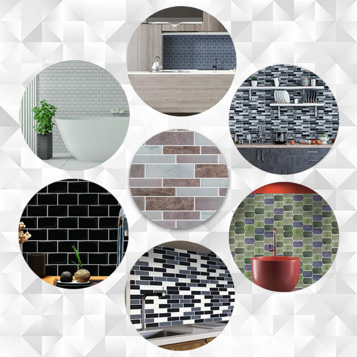 Плитка 305x305 мм в кухонном интерьере, самоклеящаяся полиуретановая плитка для стен