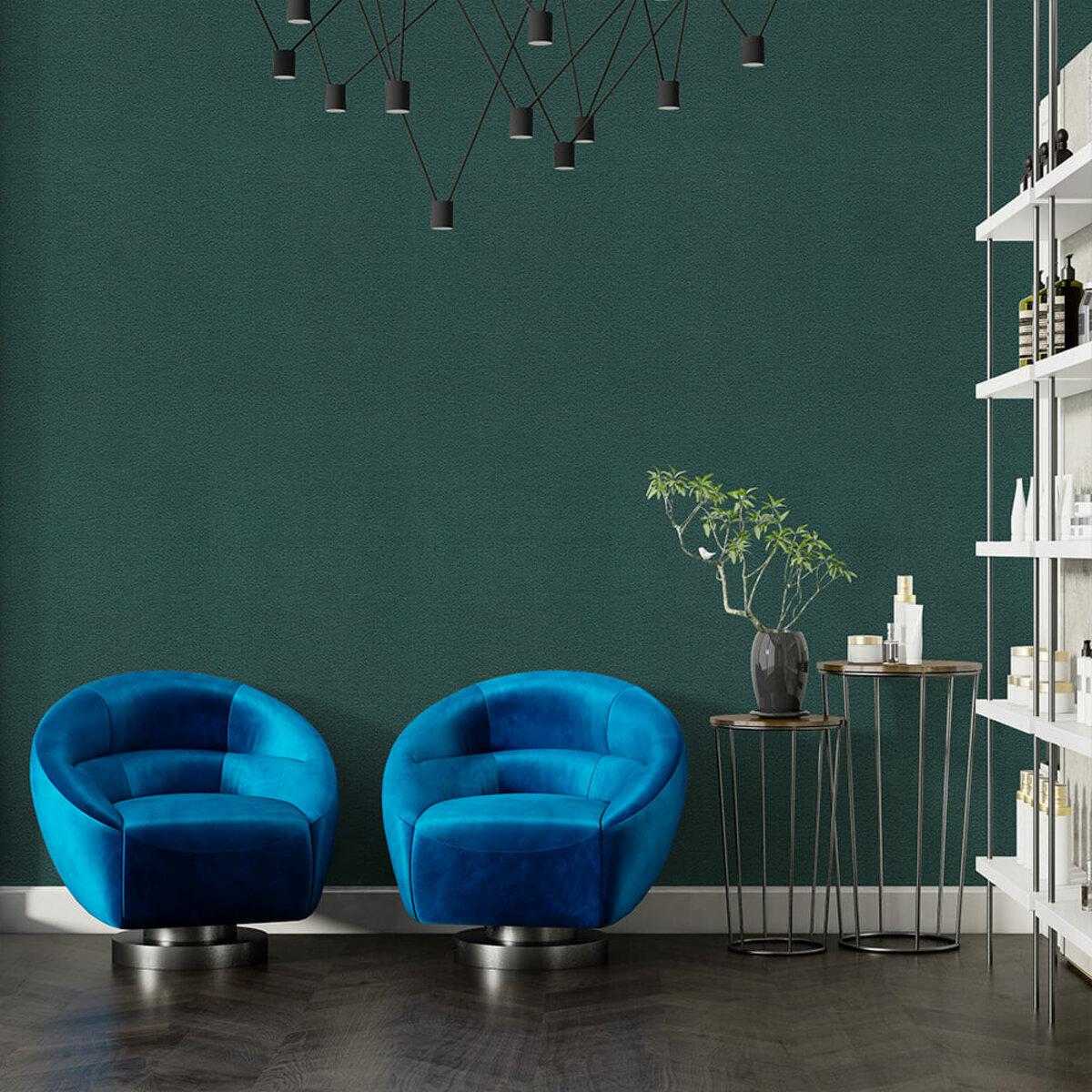 тёмно‑зелёные самоклеящиеся обои 1,5 мм в интерьере — теплоизоляция и рельефная фактура