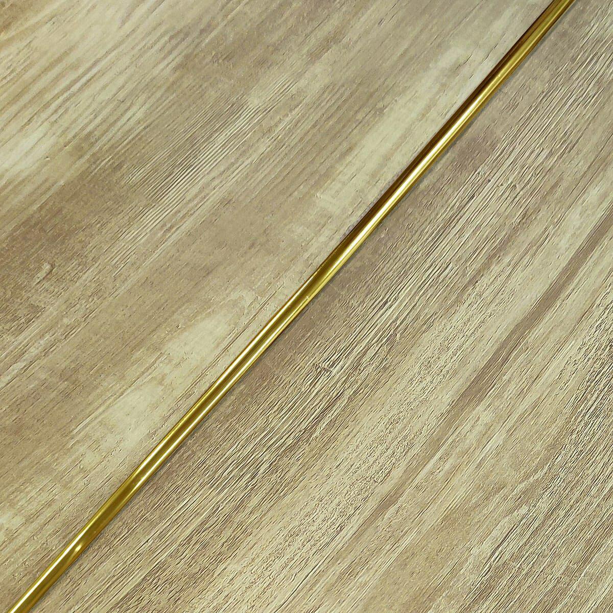 Декоративный самоклеящийся ПВХ профиль золото — монтаж на деревянную поверхность