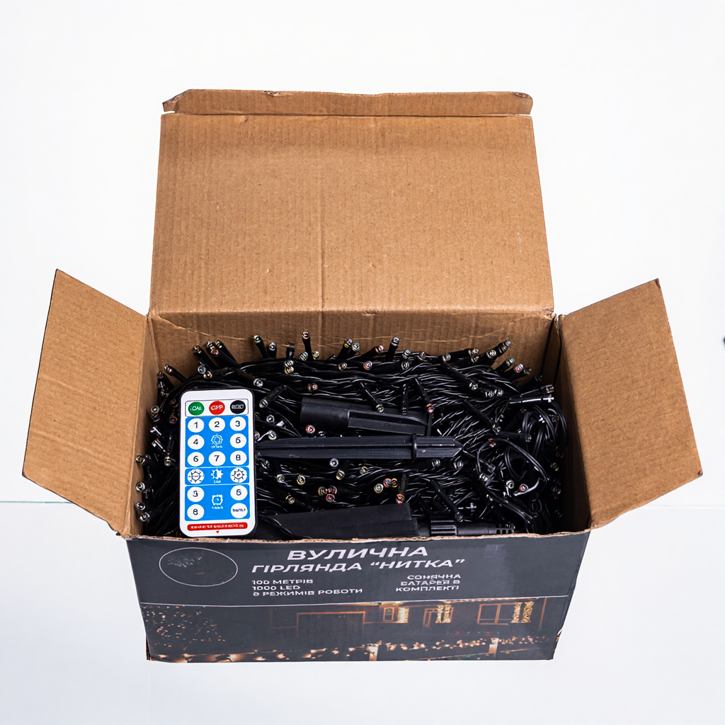 Солнечная панель и пульт ДУ для гирлянды — солнечная уличная светодиодная гирлянда мультиколор