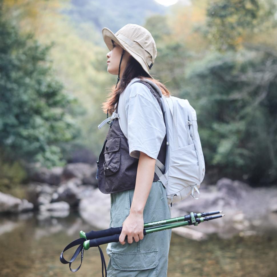 Телескопічна трекінгова палиця Naturehike з регулюванням довжини 55–120 см і маркуванням STOP
