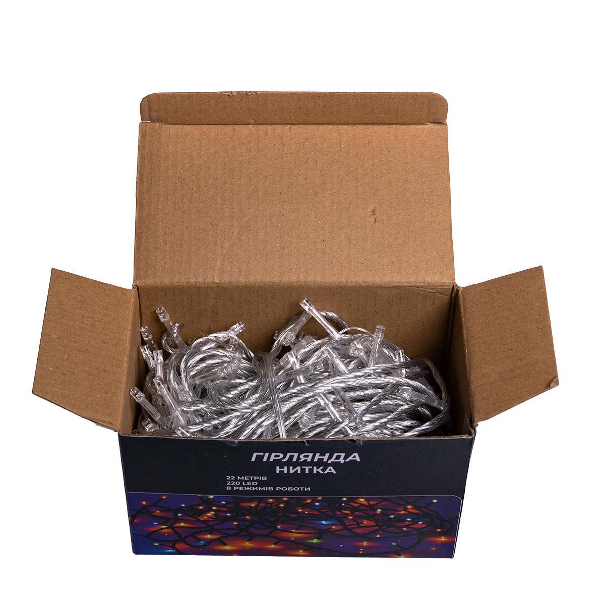 гирлянда для интерьера и елки — белая светодиодная нить 22 м в гостиной